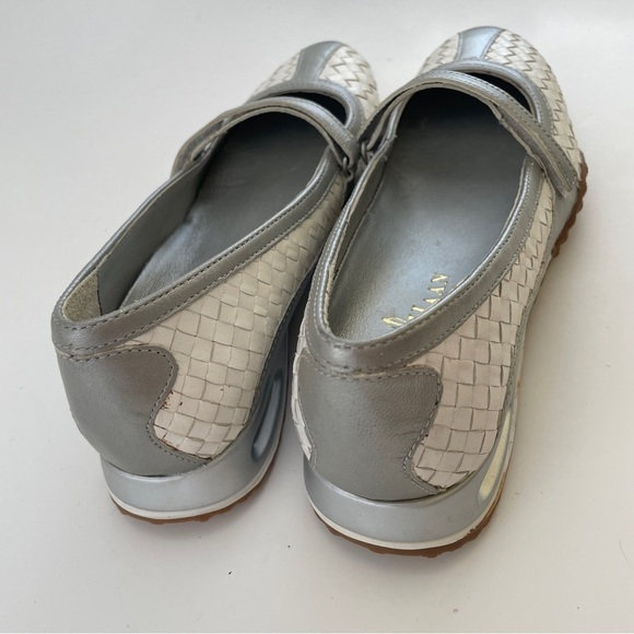 Cole Haan Silver and White Mary Jane Flats - Picture 3 of 8